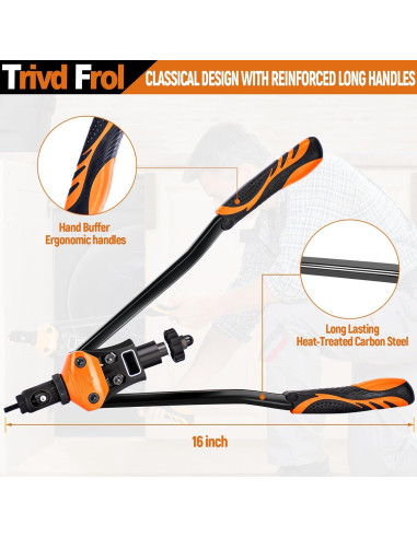 Kit Herramienta de Tuerca Remachada Trivd Frol 16" 281 Piezas