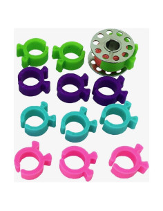 Conjunto de 12 Sujetadores de Bobinas PeavyTailor - Clips Organizador de Hilo