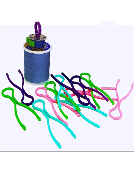 Conjunto de 12 Sujetadores de Bobinas PeavyTailor - Clips Organizador de Hilo