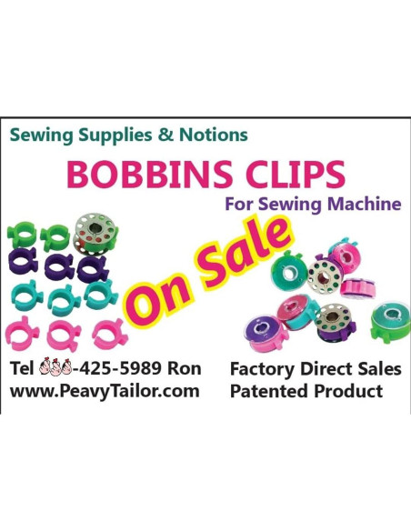 Conjunto de 12 Sujetadores de Bobinas PeavyTailor - Clips Organizador de Hilo