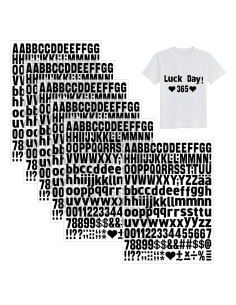 Juego de Letras Termoadhesivas Metsyth 1044 Piezas Negro