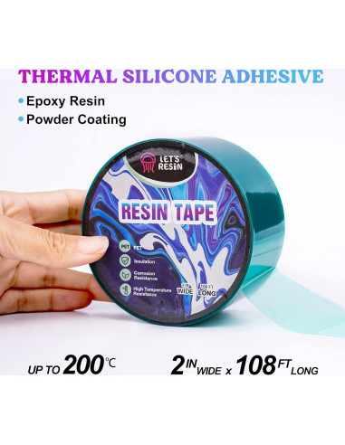 Cinta de Resina LET'S RESIN 5.08 cm x 32.92 m Alta Temperatura