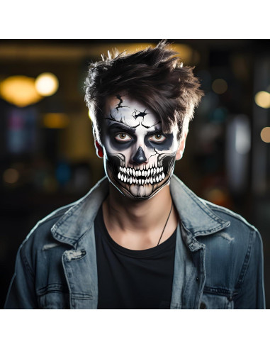 Tatuajes Faciales de Halloween ENYACOS - Payaso, Zombie, Heridas