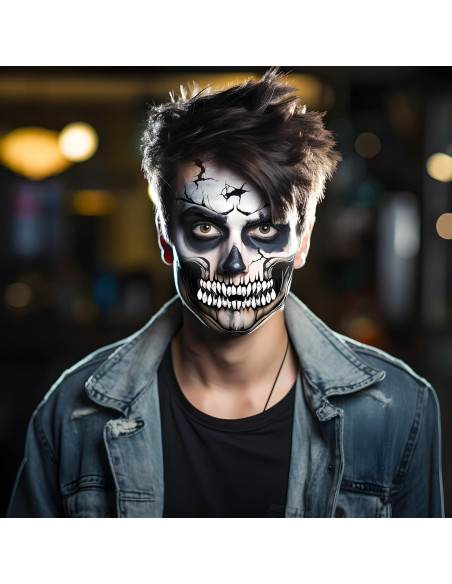 Tatuajes Faciales de Halloween ENYACOS - Payaso, Zombie, Heridas