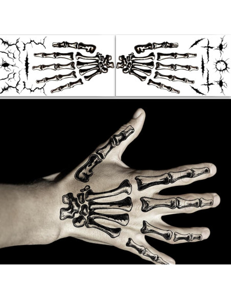 Tatuajes Faciales de Halloween ENYACOS - Payaso, Zombie, Heridas