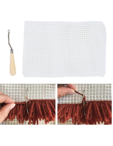 Kit de Gancho de Cerrojo Fayelume 50x50cm con Tela de Malla