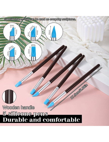 15 Herramientas de Escultura de Arcilla de Silicona FdcZeyxior