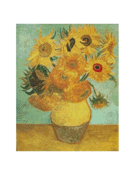 Kit de Bordado a Mano Max Stitch Girasoles Van Gogh 38x45 cm