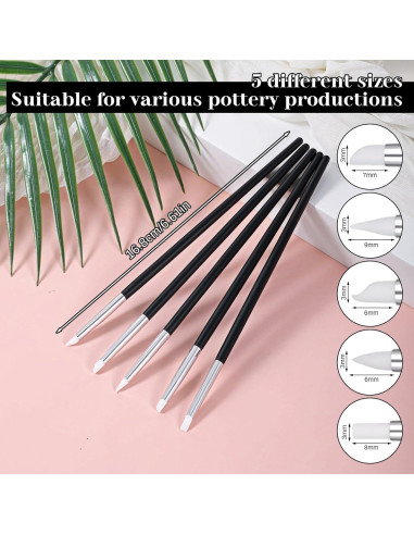 15 Herramientas de Escultura de Arcilla de Silicona FdcZeyxior