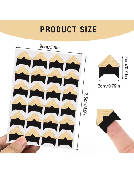Etiquetas de Esquina Adhesivas LOGJAM 810 Pcs para Fotos Etiquetas de Esquina Adhesivas LOGJAM 810 Pcs para Fotos