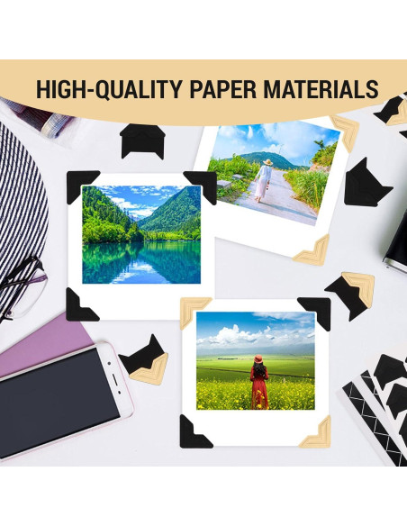 Etiquetas de Esquina Adhesivas LOGJAM 810 Pcs para Fotos Etiquetas de Esquina Adhesivas LOGJAM 810 Pcs para Fotos