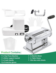 Máquina de Prensa de Arcilla Eléctrica WECLAYER QM-1 7 Grosor 2