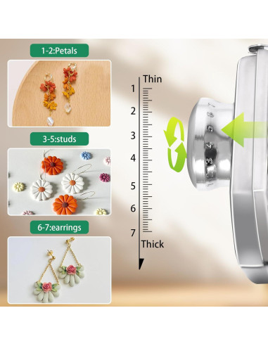 Máquina de Prensa de Arcilla Eléctrica WECLAYER QM-1 7 Grosor