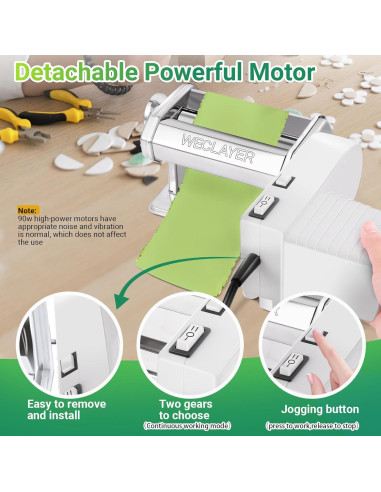 Máquina de Prensa de Arcilla Eléctrica WECLAYER QM-1 7 Grosor