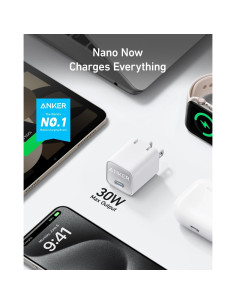 Cargador Anker 511 Nano 30W USB C Rápido para iPhone y iPad 2