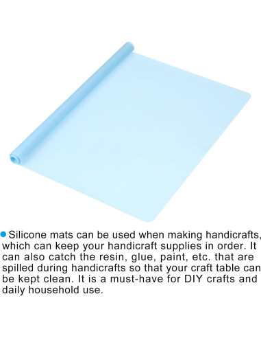 Alfombrilla de Silicona PATIKIL 3 Pcs 40x30 cm Blanca/Azul/Gris