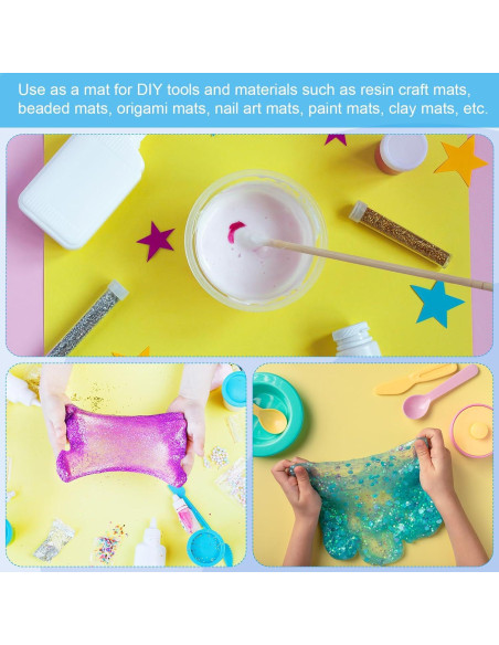 Alfombrilla de Silicona PATIKIL 3 Pcs 40x30 cm Blanca/Azul/Gris