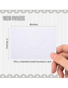 180 Sobres Pequeños Auto-Sellados Nitelemn 10.16x6.86cm Blanco 2