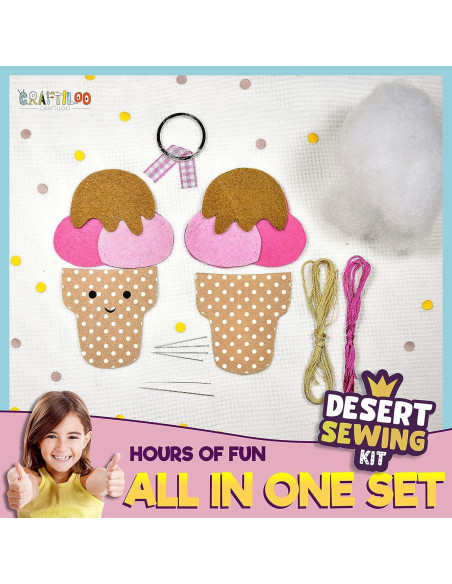 Kit de Costura para Niños CRAFTILOO - 12 Proyectos de Fieltro