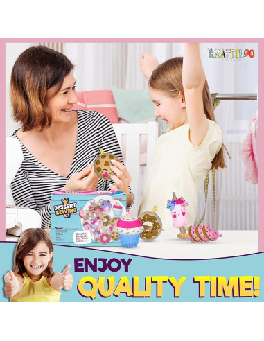 Kit de Costura para Niños CRAFTILOO - 12 Proyectos de Fieltro