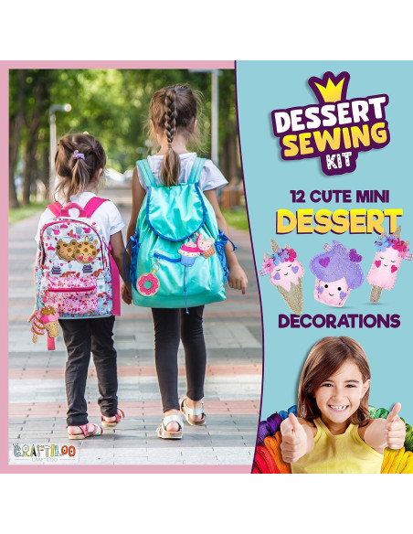 Kit de Costura para Niños CRAFTILOO - 12 Proyectos de Fieltro