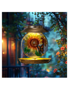 Comedero de Aves Solar VESTCDF Girasoles y Mariposas 0.64 kg