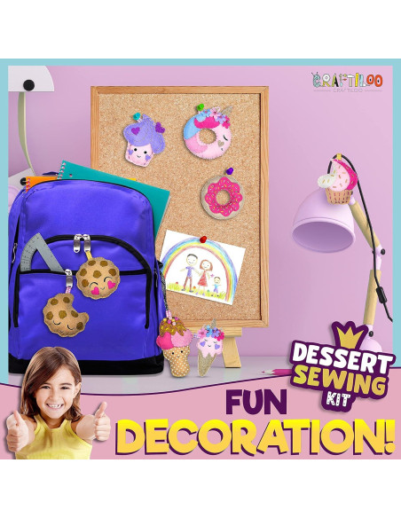 Kit de Costura para Niños CRAFTILOO - 12 Proyectos de Fieltro