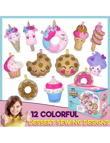 Kit de Costura para Niños CRAFTILOO - 12 Proyectos de Fieltro