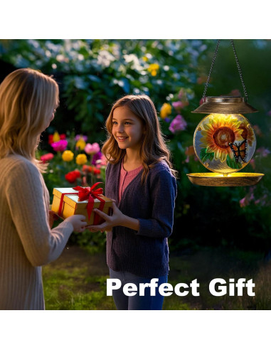 Comedero de Aves Solar VESTCDF Girasoles y Mariposas 0.64 kg