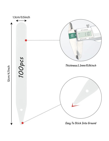 Etiquetas de Plástico Gruesas KINGLAKE 100 Pcs 11.9 cm Blancas Etiquetas de Plástico Gruesas KINGLAKE 100 Pcs 11.9 cm Blancas