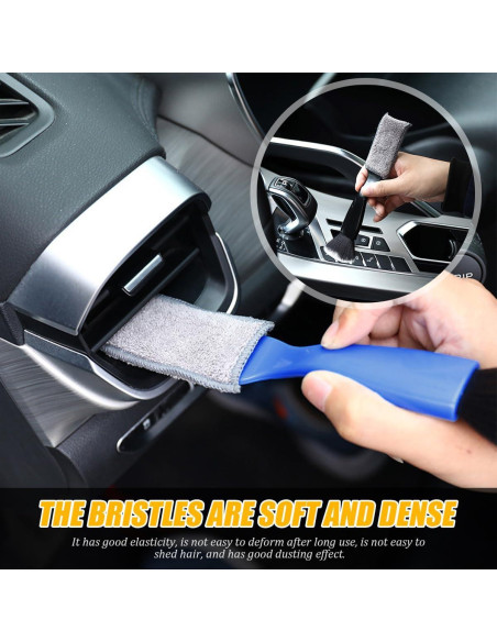 Cepillo de Limpieza de Autos Norkmdi Doble Cabeza 22cm Negro