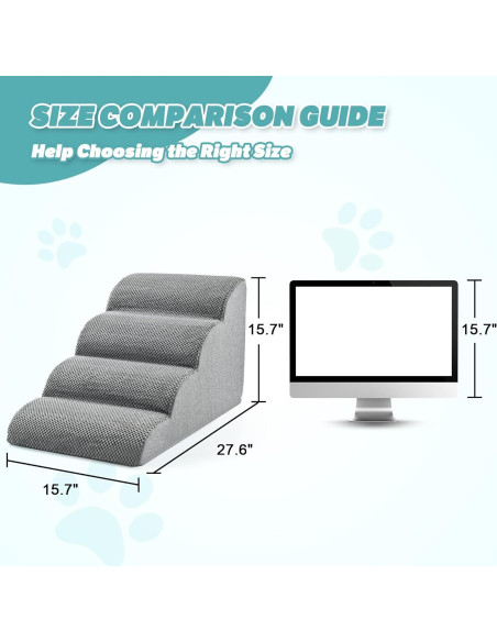 Escalera para Perros IFNOW 4 Pasos 40 cm Antideslizante Gris