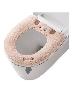 Funda de Asiento de Inodoro Calentada AzsVbvs Caqui Ovalada