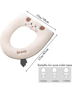 Funda de Asiento de Inodoro Calentada AzsVbvs Caqui Ovalada 2
