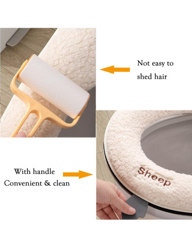 Funda de Asiento de Inodoro Calentada AzsVbvs Caqui Ovalada