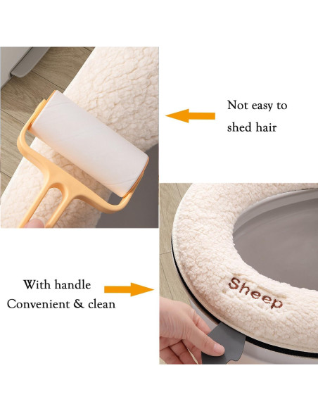 Funda de Asiento de Inodoro Calentada AzsVbvs Caqui Ovalada