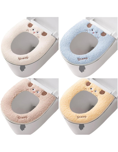 Funda de Asiento de Inodoro Calentada AzsVbvs Caqui Ovalada