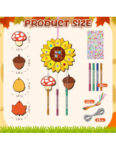 Kit de Campanas de Viento TREACLUB para Niños - 12 Piezas DIY 2