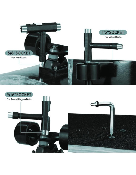 Herramienta de Skateboard Kata Skateboarding + Prensa de Rodamientos