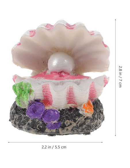 Decoración de Acuario POPETPOP con Burbujeador de Concha