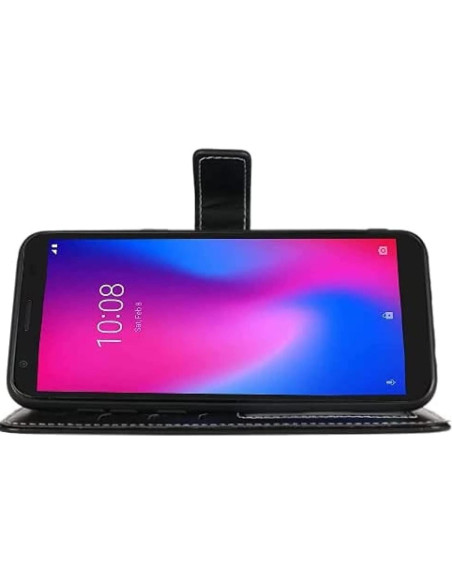 Funda de Cartera PT para Cricket Outlast U680AC + Vidrio Templado