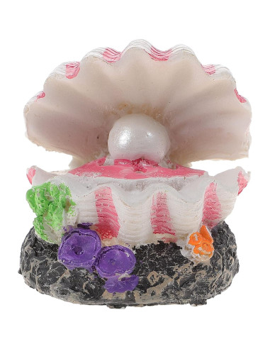 Decoración de Acuario POPETPOP con Burbujeador de Concha