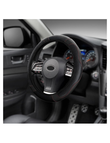 Cubierta de Volante de Coche HQRNYP 15" Cuero Antideslizante