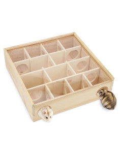 Laberinto de Madera para Hámster Hypeety 25x25x7 cm
