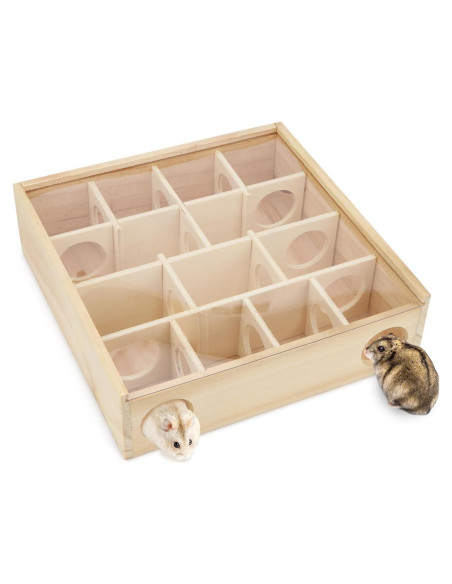 Laberinto de Madera para Hámster Hypeety 25x25x7 cm