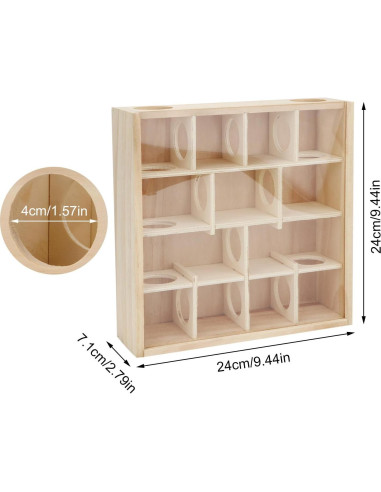 Laberinto de Madera para Hámster Hypeety 25x25x7 cm