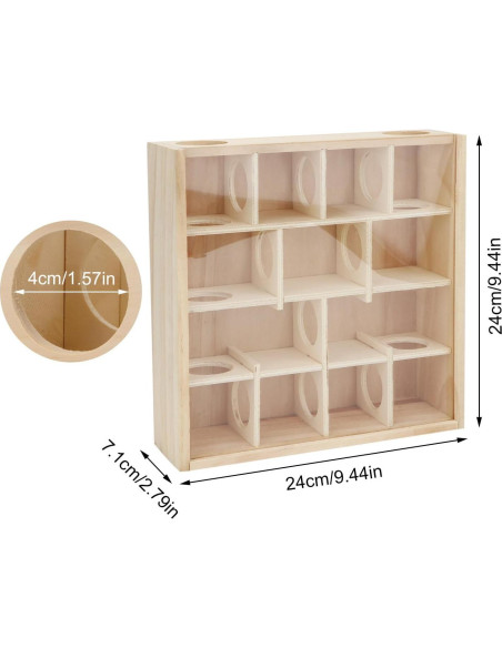 Laberinto de Madera para Hámster Hypeety 25x25x7 cm