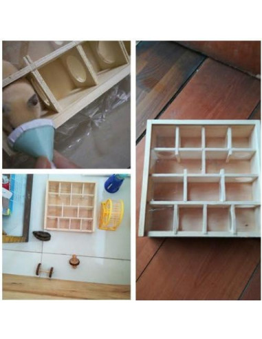 Laberinto de Madera para Hámster Hypeety 25x25x7 cm