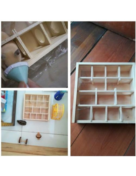 Laberinto de Madera para Hámster Hypeety 25x25x7 cm