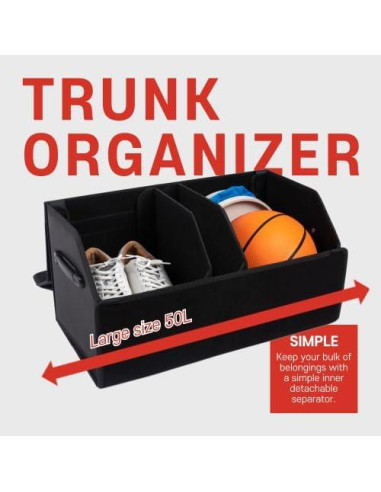 Organizador de Maletero OLG 50L Plegable Impermeable SUV